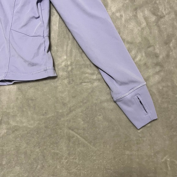 AVIA Womens Active Quarter Zip Pullover Top‎ Thumb Hole Periwinkle Lavender - Picture 2 of 12